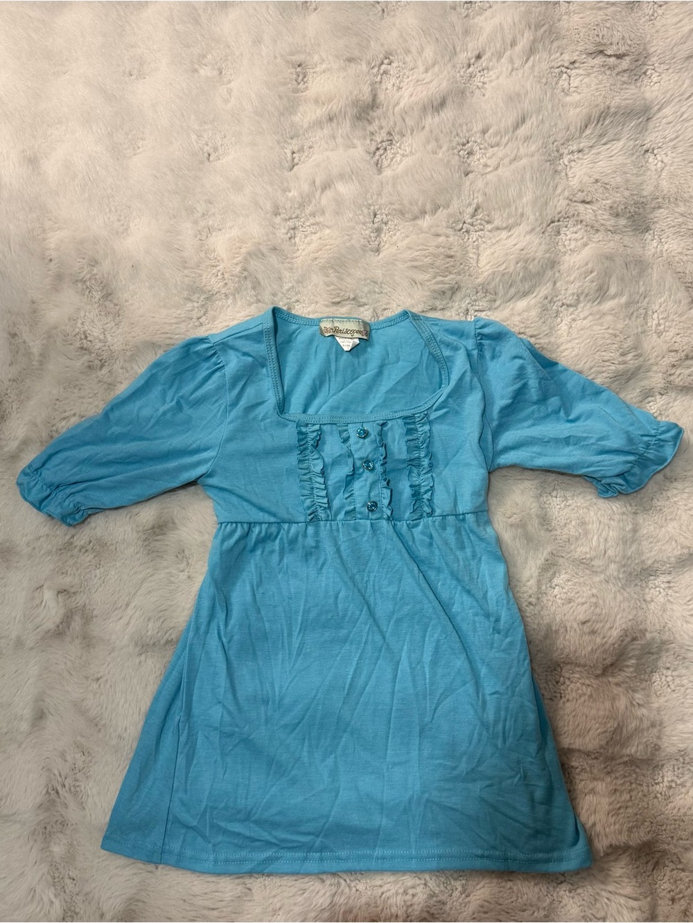 Periscope Kids Aqua Blue Babydoll Dress